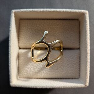 Gold-Tone Abstract Ring